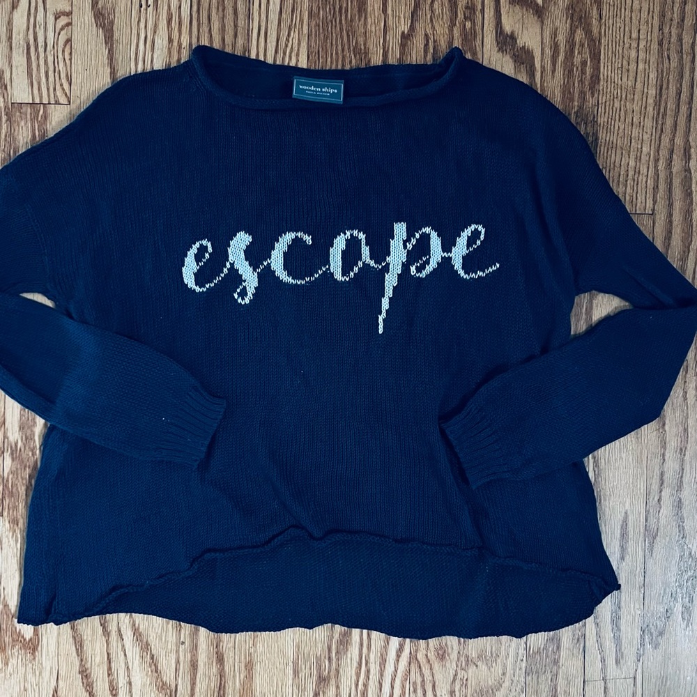 Wooden Ships Navy Blue 'Escape' Sweater size XS
